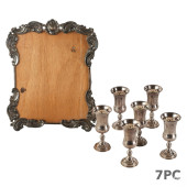 SILVER JUDAIC KIDDUSH CUPS & S