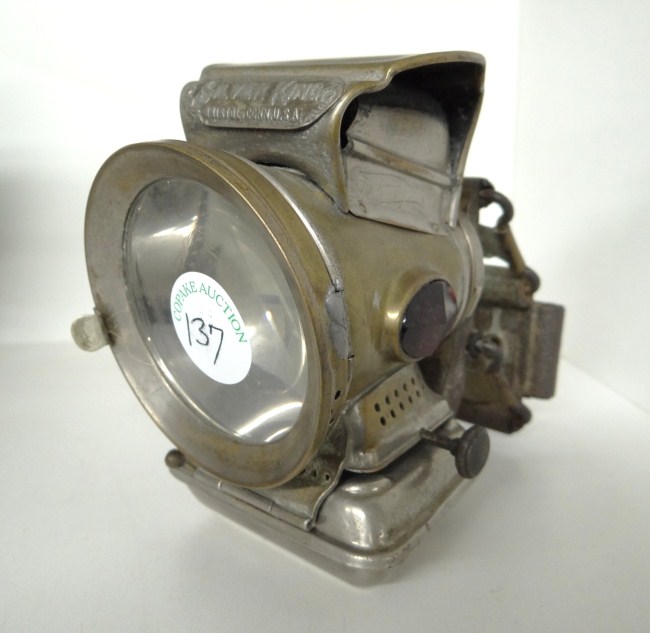 Silver King LUCAS oil head lamp.