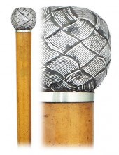 SILVER KNOBKERRIE CANECa 1880-