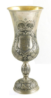 SILVER: LARGE KIDDUSH CUP, POR