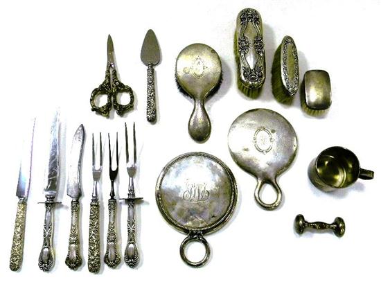 Silver lot in two bags  sixteen