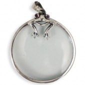SILVER MAGNIFYING GLASS PENDAN