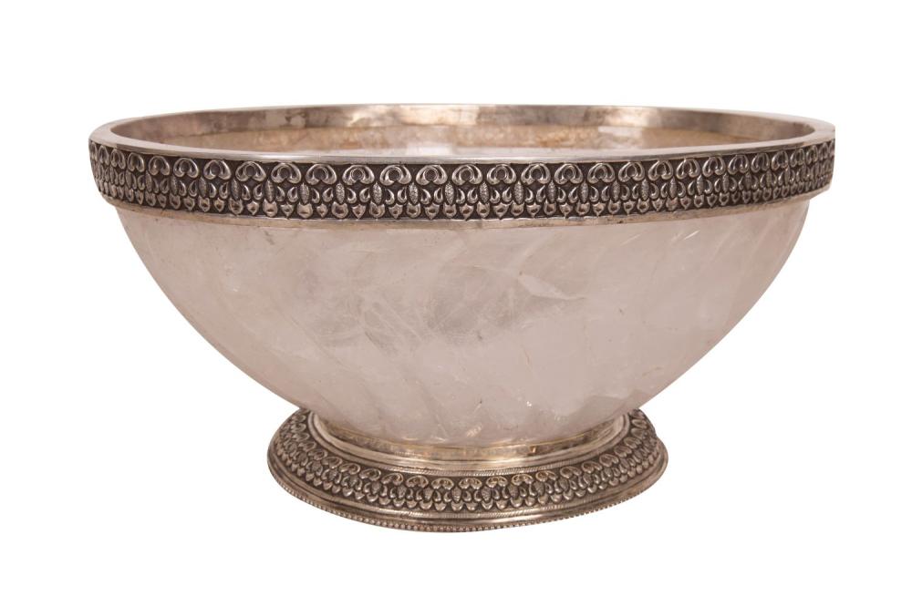 SILVER METAL MOUNTED ROCK CRYSTAL