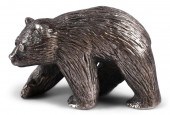 SILVER MODEL OF A STRIDING BEA