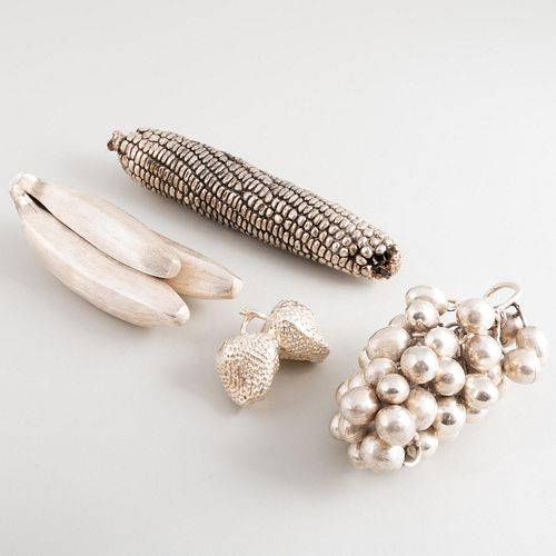 SILVER MODELS OF FRUITComprising; A