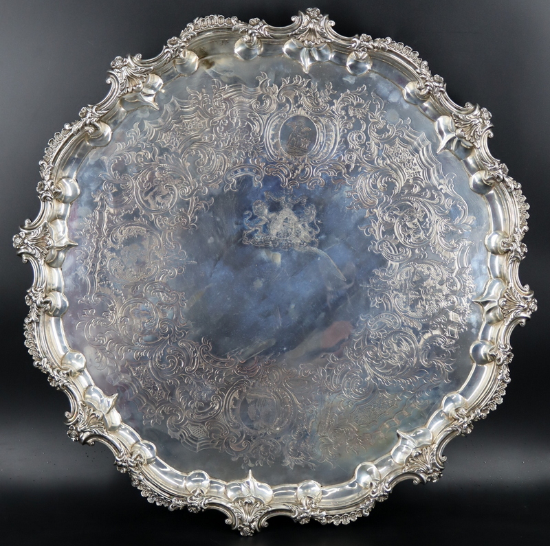 SILVER. MONUMENTAL 19TH C ENGLISH