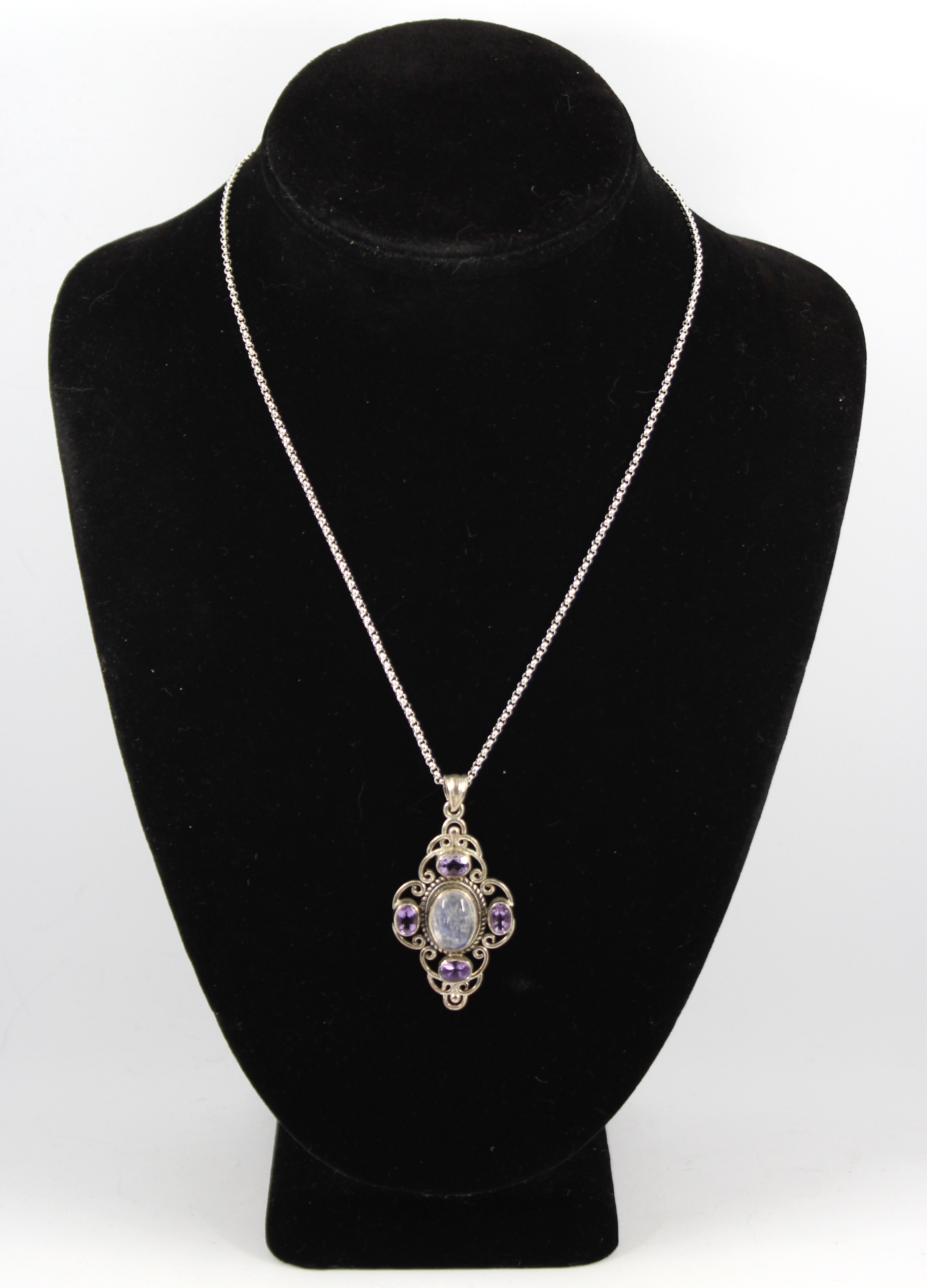SILVER, MOONSTONE & AMETHYST