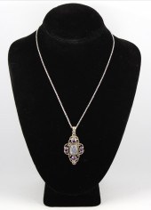 SILVER, MOONSTONE & AMETHYST P