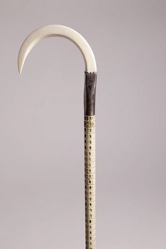 SILVER MOUNTED BOAR'S TUSK