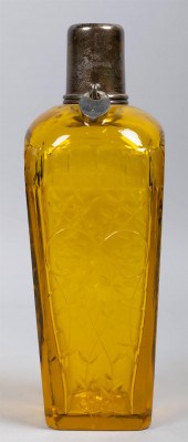 SILVER MOUNTED HAWKES AMBER GL