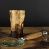 SILVER-MOUNTED HORN MAGNIFYING