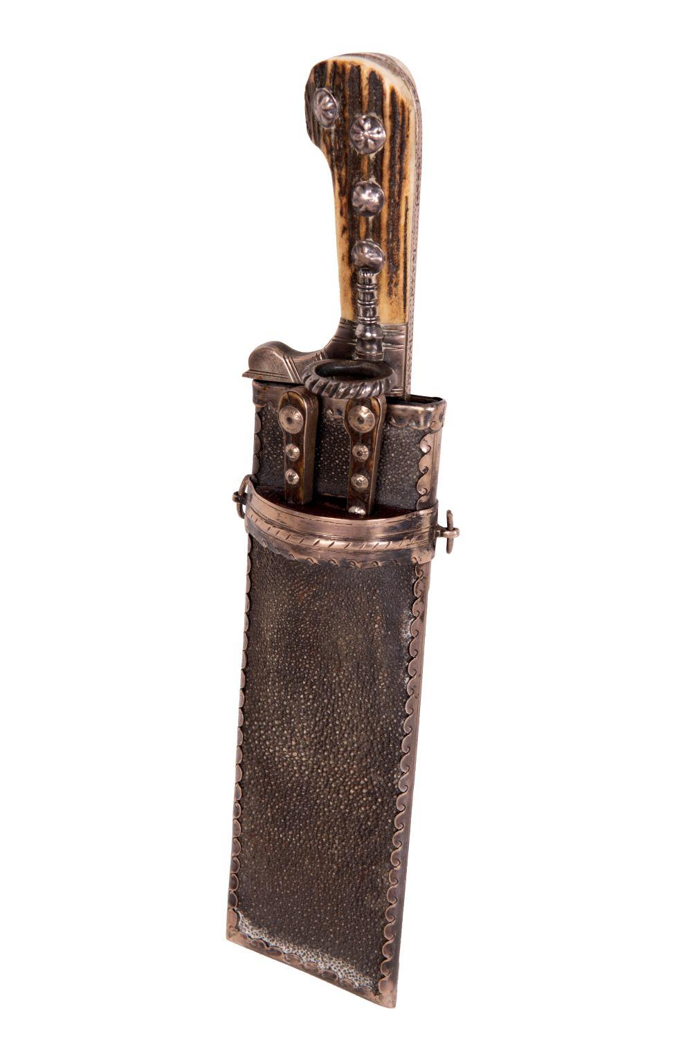 SILVER MOUNTED HUNTING CLEAVERThe