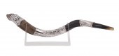 SILVER MOUNTED NATURAL HORN SH