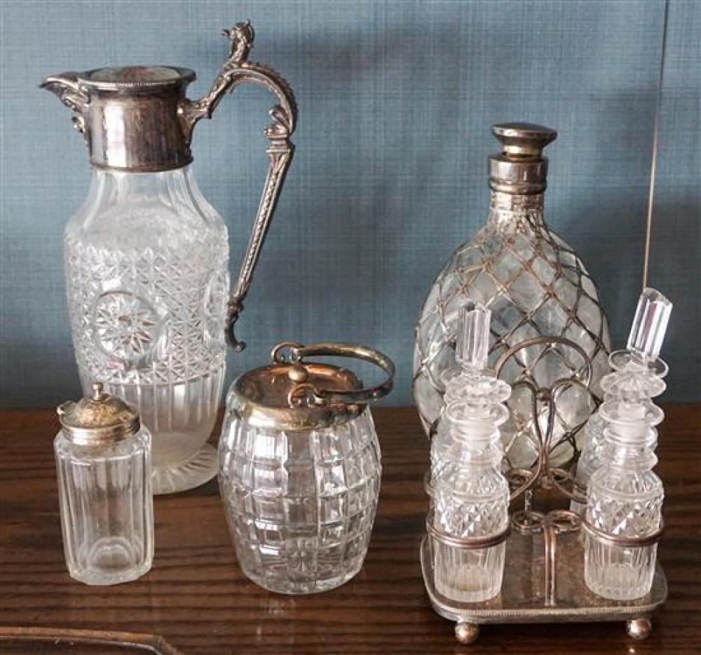 SILVER MOUNTED PUNCH DECANTER,
