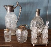 SILVER MOUNTED PUNCH DECANTER,