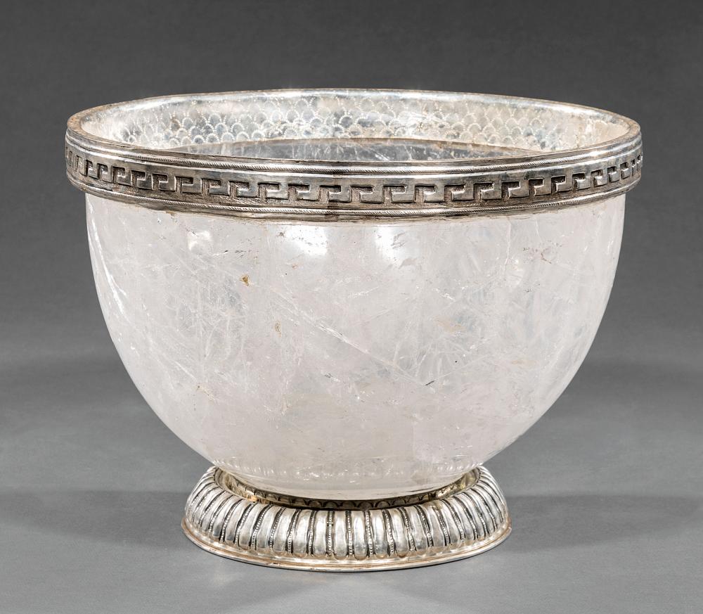 SILVER-MOUNTED ROCK-CRYSTAL