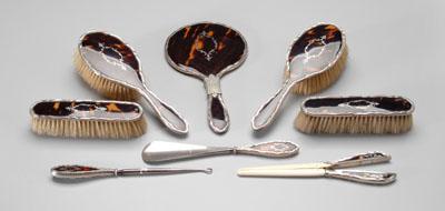 Silver-mounted tortoise dresser