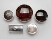 Silver-mounted tortoise jewelr