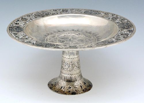 SILVER NIELLO COMPOTE WITH OPEN