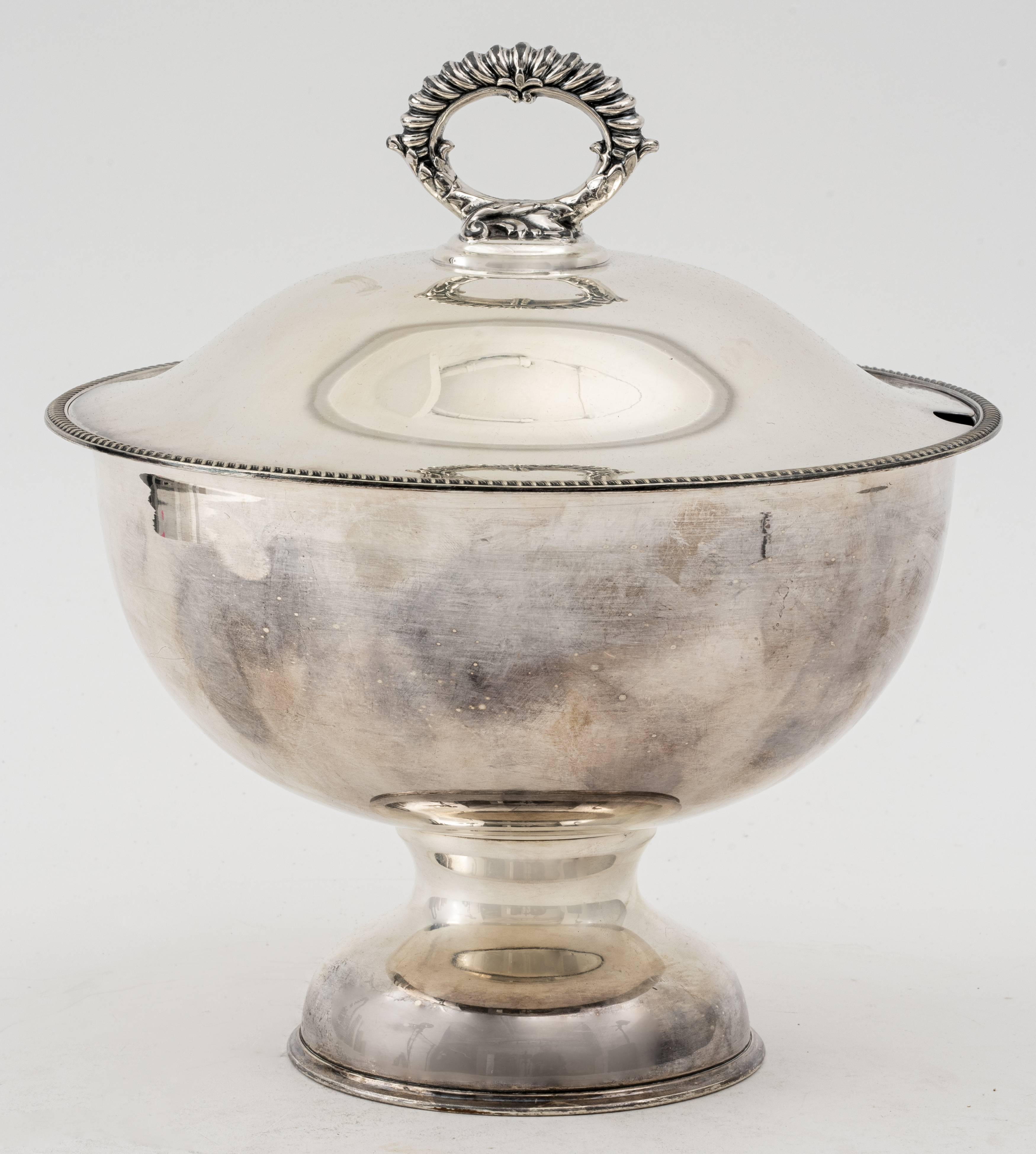 SILVER ON COPPER LIDDED SOUP TUREEN