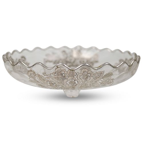 SILVER OVERLAID GLASS
