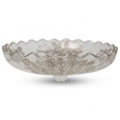 SILVER OVERLAID GLASS BOWLDESC