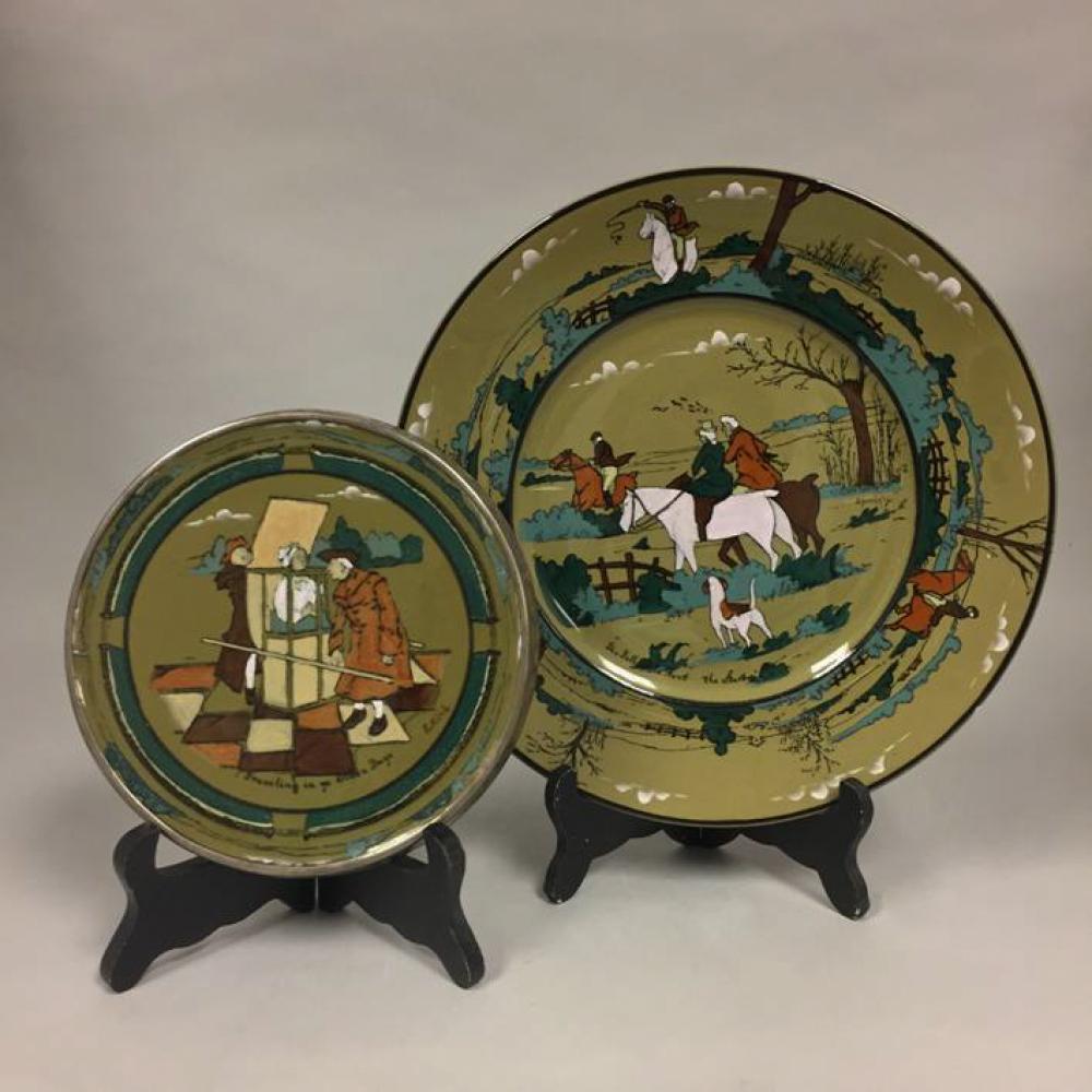 SILVER-OVERLAY BUFFALO POTTERY