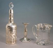 SILVER OVERLAY DECANTER, CANDL