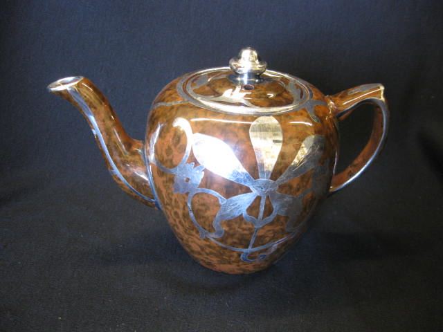 Silver Overlay English Porcelain