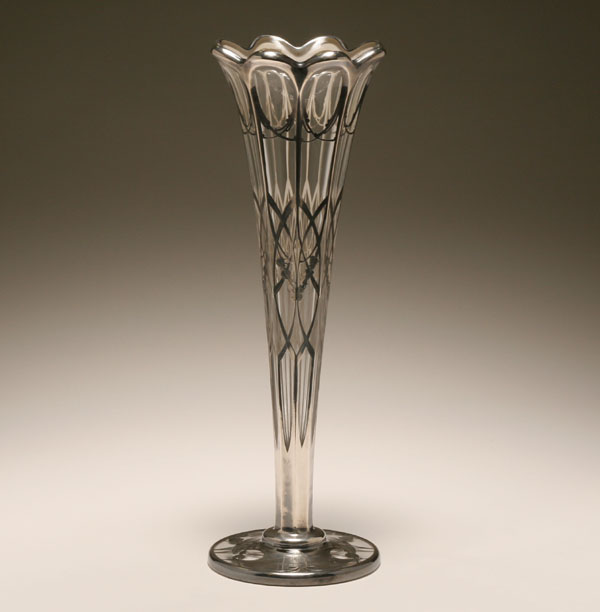 Silver overlay trumpet form