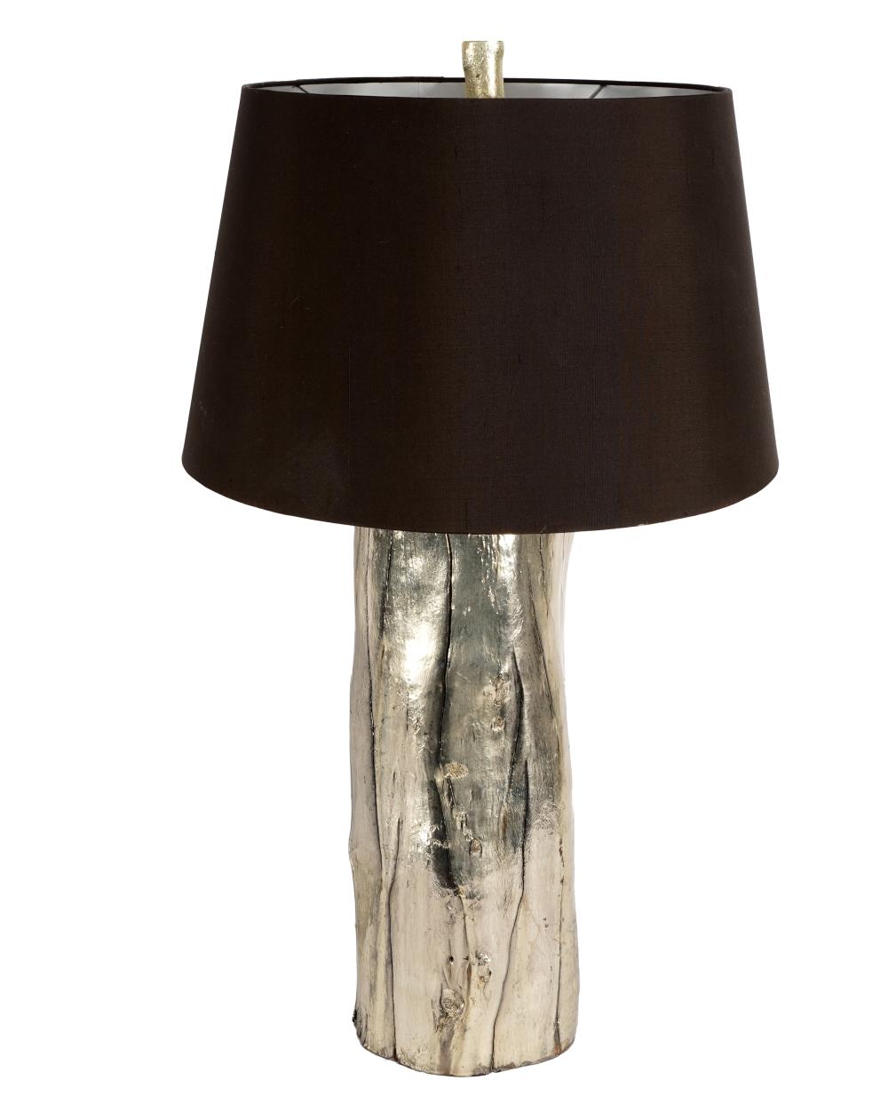 SILVER-PAINTED WOOD TABLE