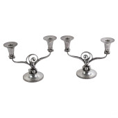 SILVER PAIR LA PAGLIA FLORAL C