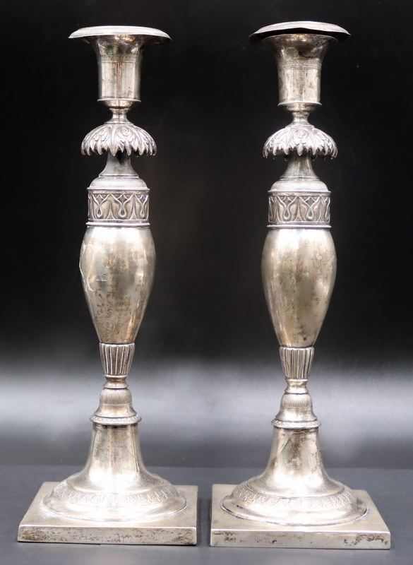 SILVER. PAIR OF ANTIQUE GERMAN