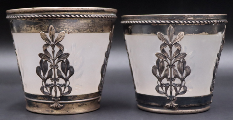 SILVER. PAIR OF EMILE LANGLOIS