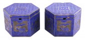 SILVER: PAIR OF ENAMEL ON SILV
