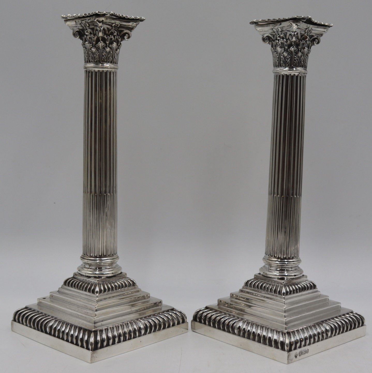 SILVER. PAIR OF ENGLISH SILVER