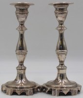 SILVER. PAIR OF PORTUGUESE SIL