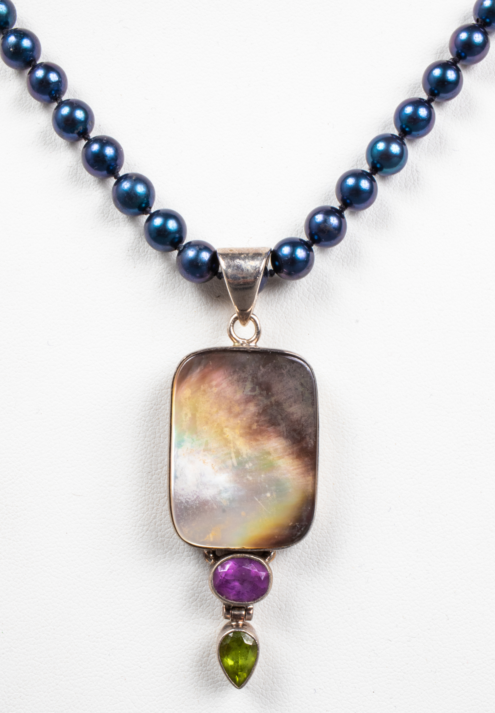 SILVER PEARL, MOP,  AMETHYST &