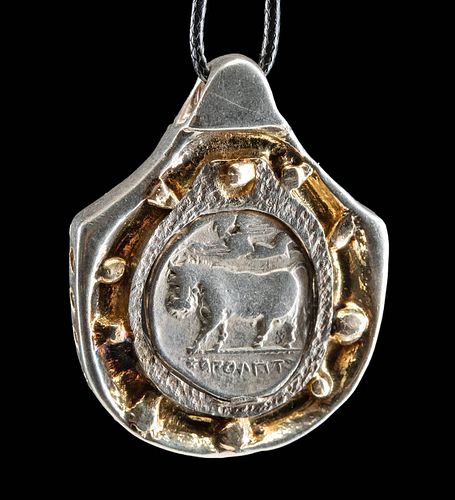 SILVER PENDANT GREEK NEAPOLIS