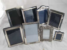 Silver photo frames. A plain