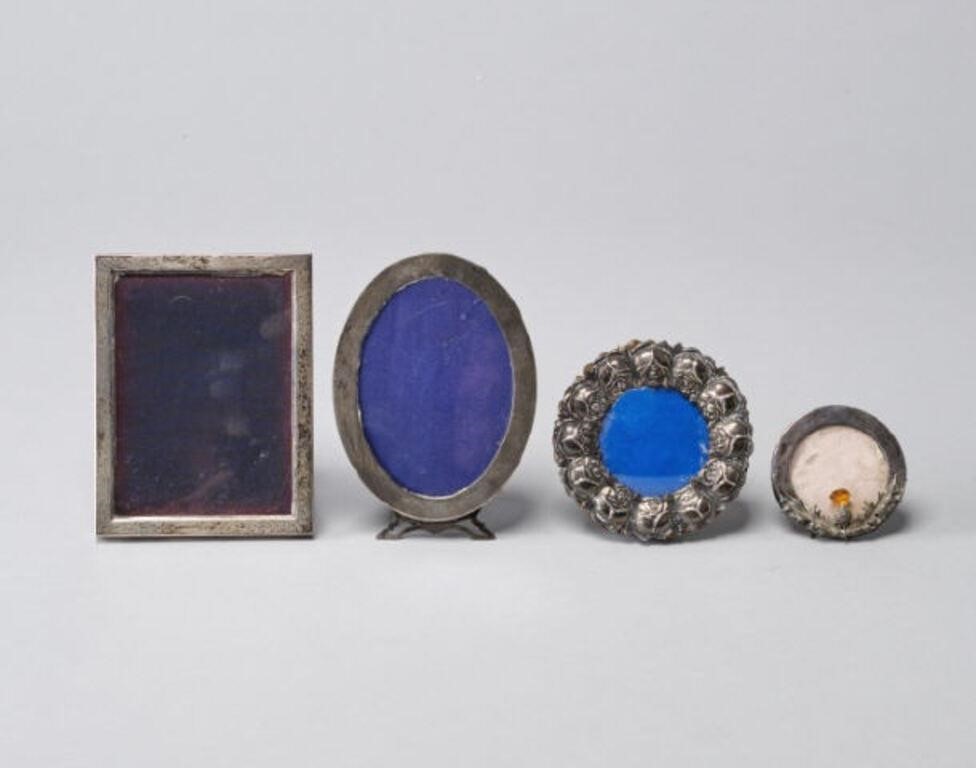 SILVER PHOTO FRAMESA lot of four