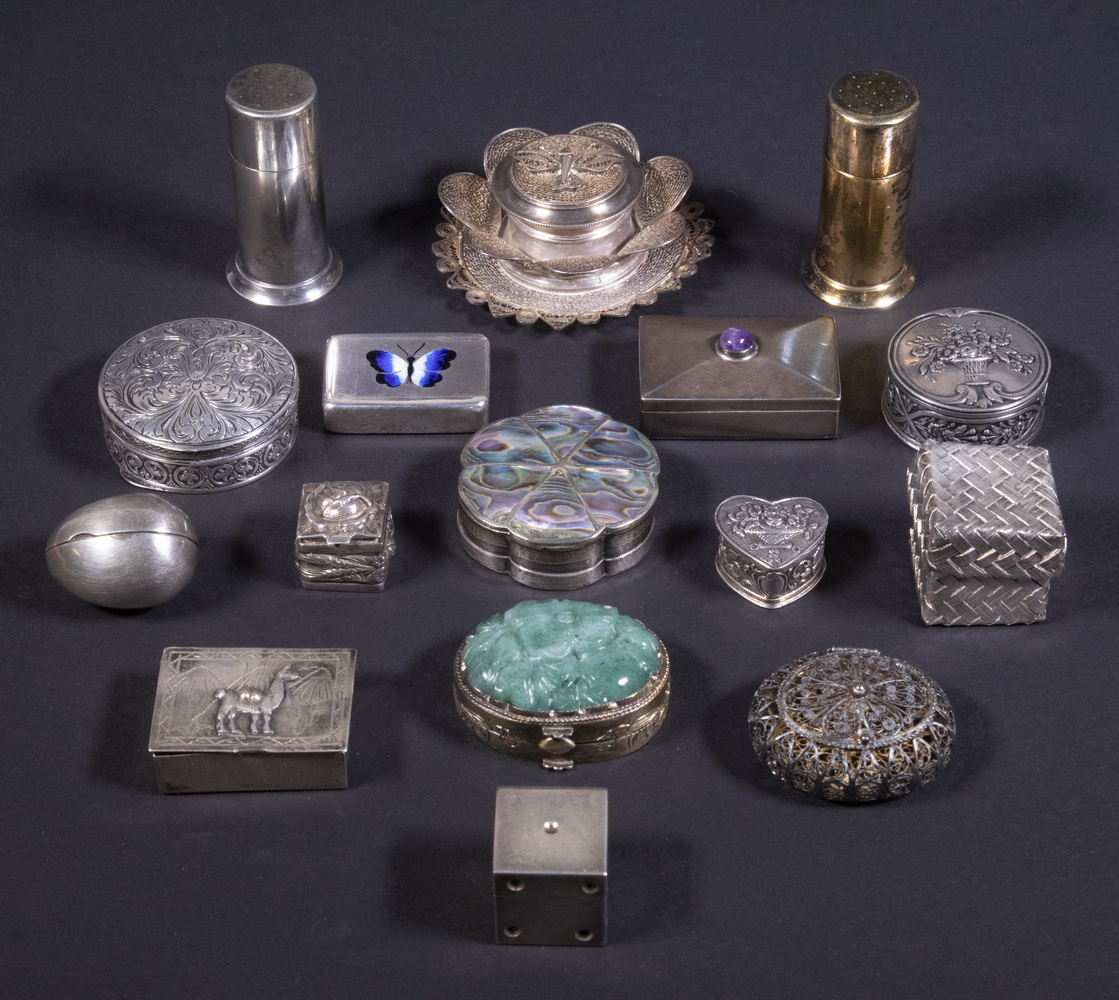 SILVER PILL BOX COLLECTION Lot of