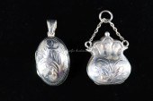 SILVER PILL BOX LOCKETS, FLORA
