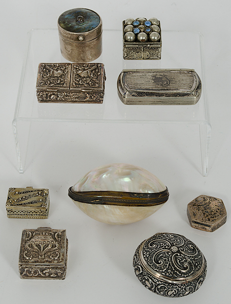 Silver Pill Boxes Italian Israeli