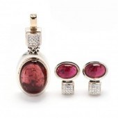 SILVER, PINK TOURMALINE, AND D