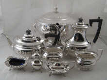 Silver plate. A four piece teaset a
