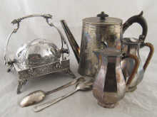 Silver plate. A pair of cafe au