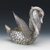 SILVER PLATE ARTICULATED SWAN