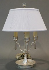 SILVER PLATE BOUILLOTTE LAMP,