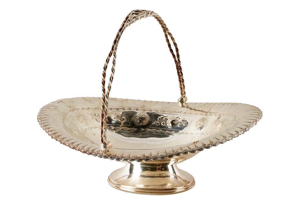 SILVER-PLATE CAKE BASKETwith